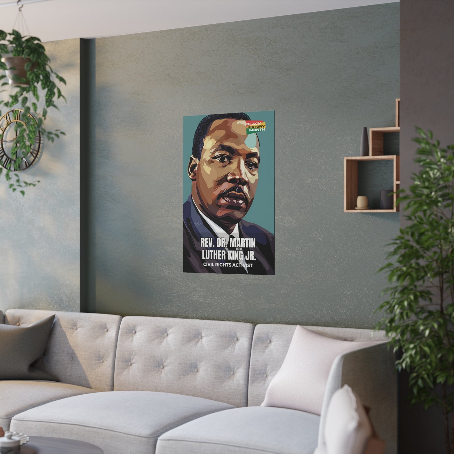 AI Generated Art Poster Print of Dr. Martin Luther King Jr. - Educational Black History Art Enthusiasts - Cool Posters for Office or Bedroom Wall Art