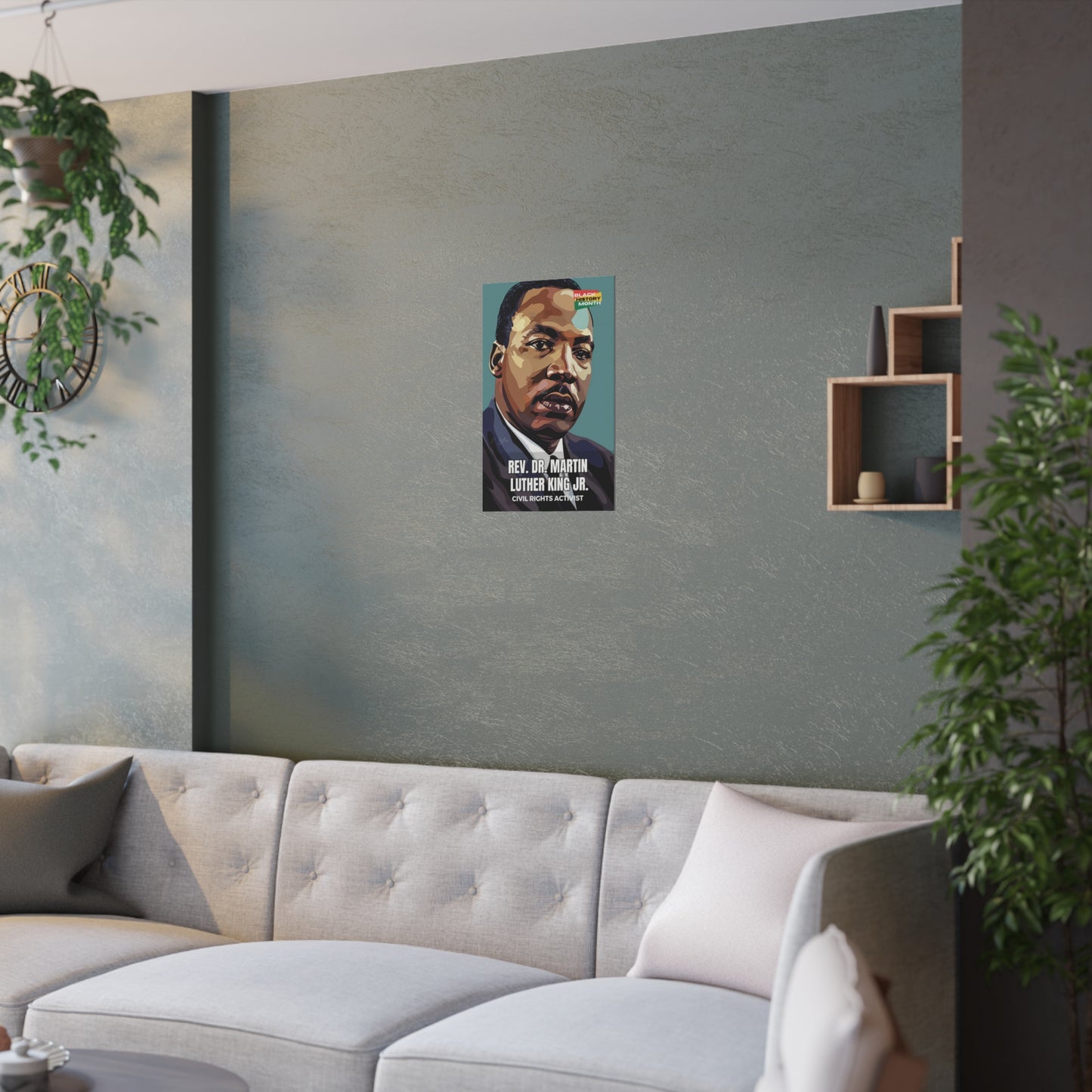 AI Generated Art Poster Print of Dr. Martin Luther King Jr. - Educational Black History Art Enthusiasts - Cool Posters for Office or Bedroom Wall Art
