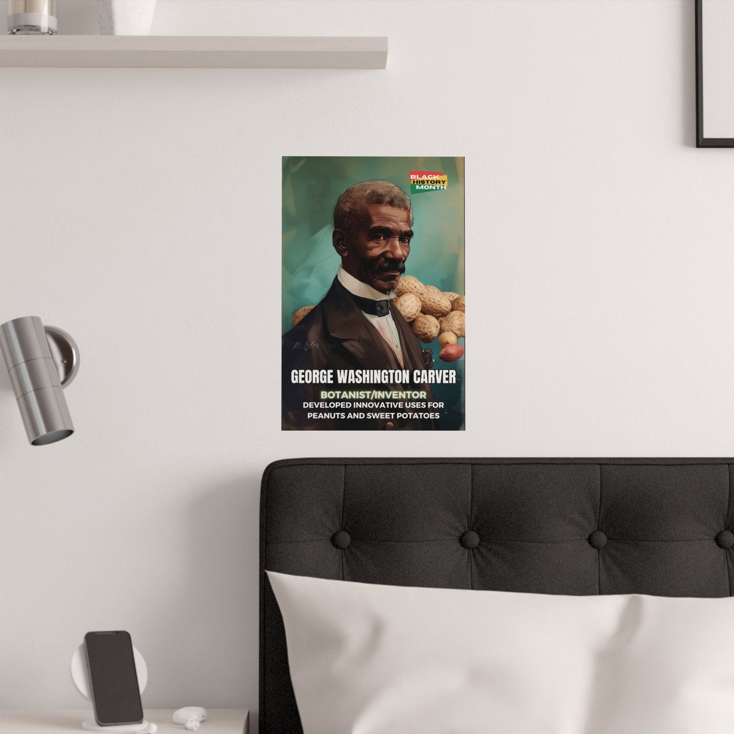 AI Generated Art Poster Print of George Washington Carver - Educational Black History Art Enthusiasts - Cool Posters for Office or Bedroom Wall Art