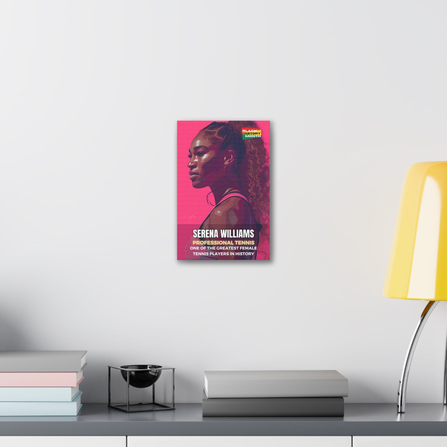 Black History Month Canvas Wall Art / Serena Williams / Tennis / AI Art / Multiple Sizes / Large Wall Art / Popular Art Decor / Trend Wall Art /