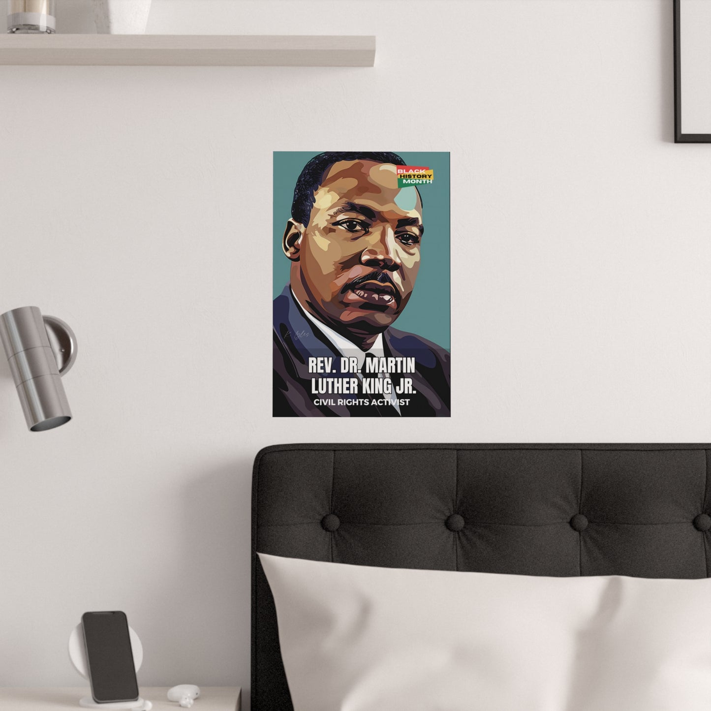 AI Generated Art Poster Print of Dr. Martin Luther King Jr. - Educational Black History Art Enthusiasts - Cool Posters for Office or Bedroom Wall Art