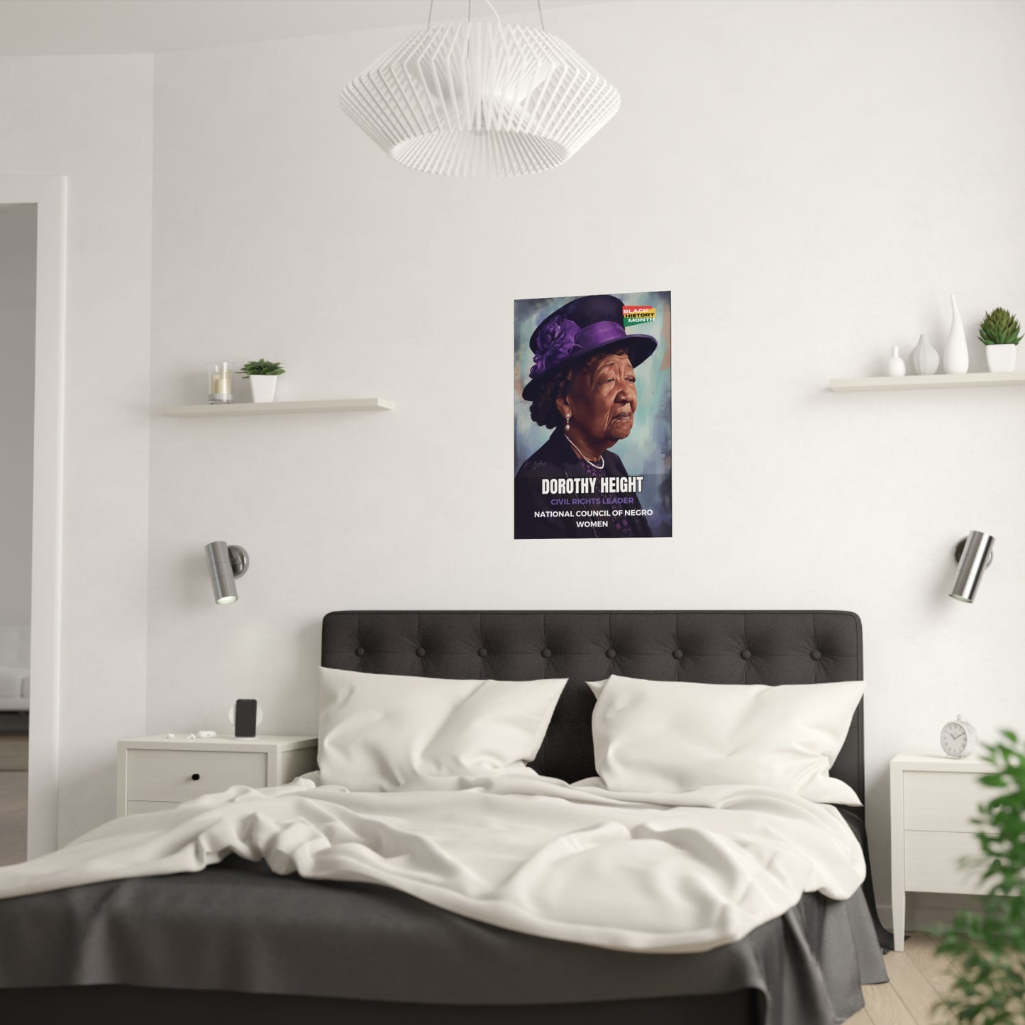 AI Generated Art Poster Print of Dorothy Height - Educational Black History Art Enthusiasts - Cool Posters for Office or Bedroom Wall Art
