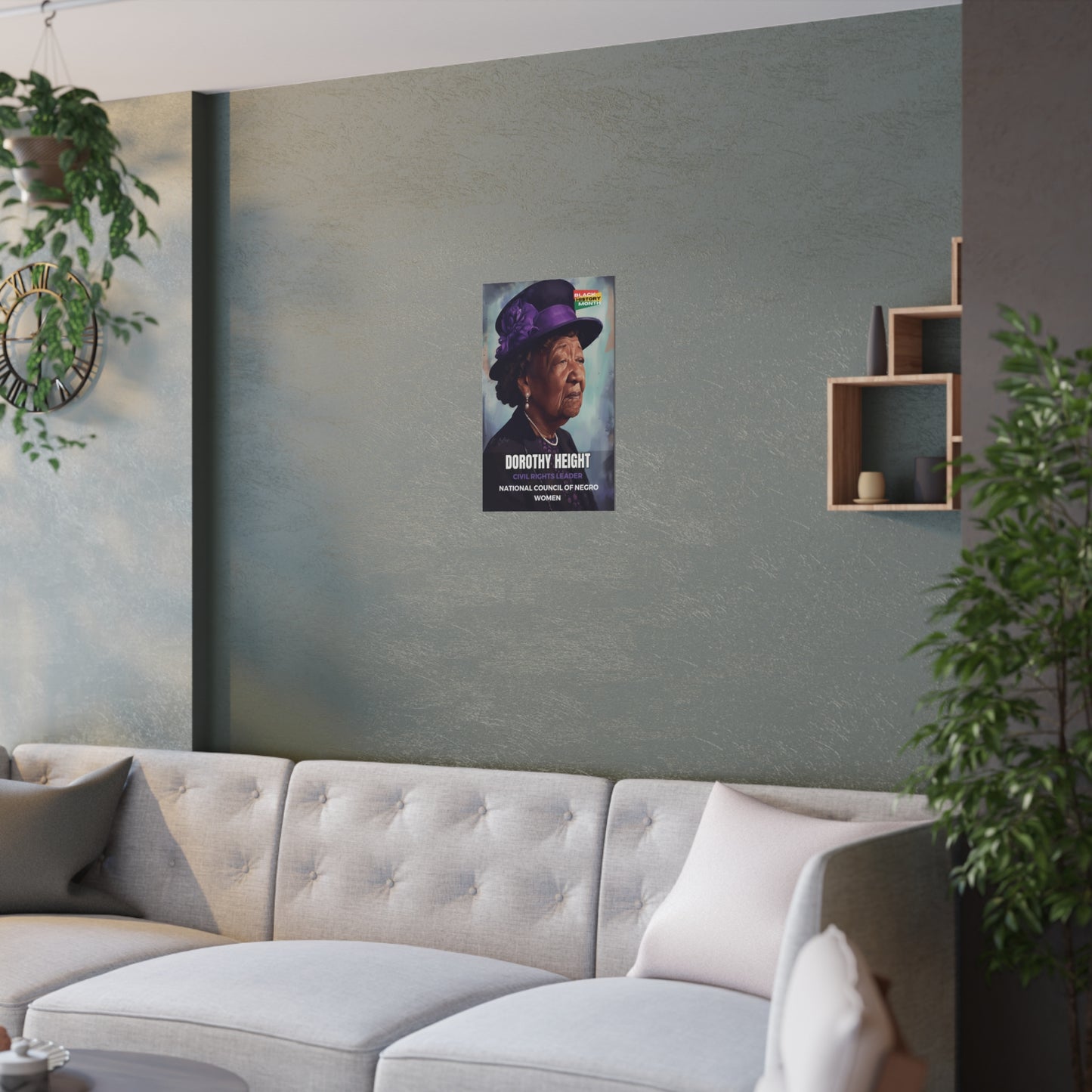 AI Generated Art Poster Print of Dorothy Height - Educational Black History Art Enthusiasts - Cool Posters for Office or Bedroom Wall Art