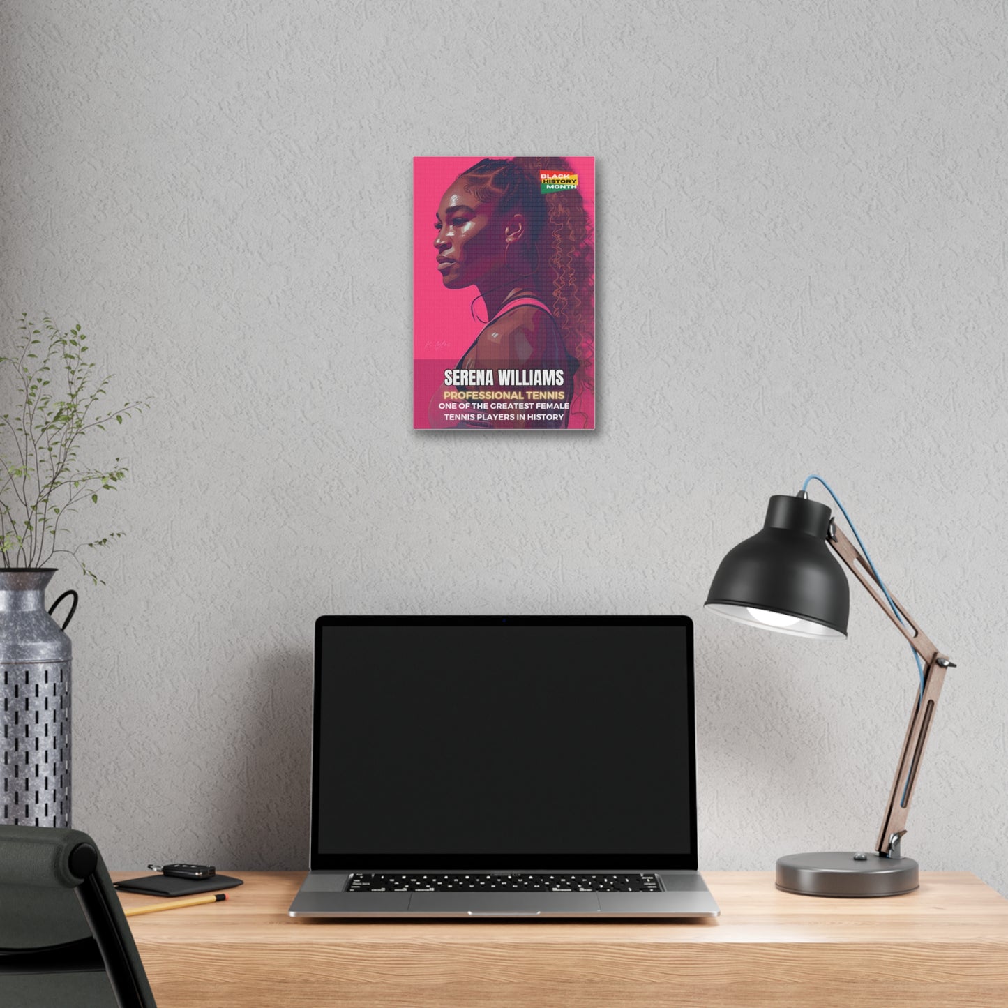 Black History Month Canvas Wall Art / Serena Williams / Tennis / AI Art / Multiple Sizes / Large Wall Art / Popular Art Decor / Trend Wall Art /