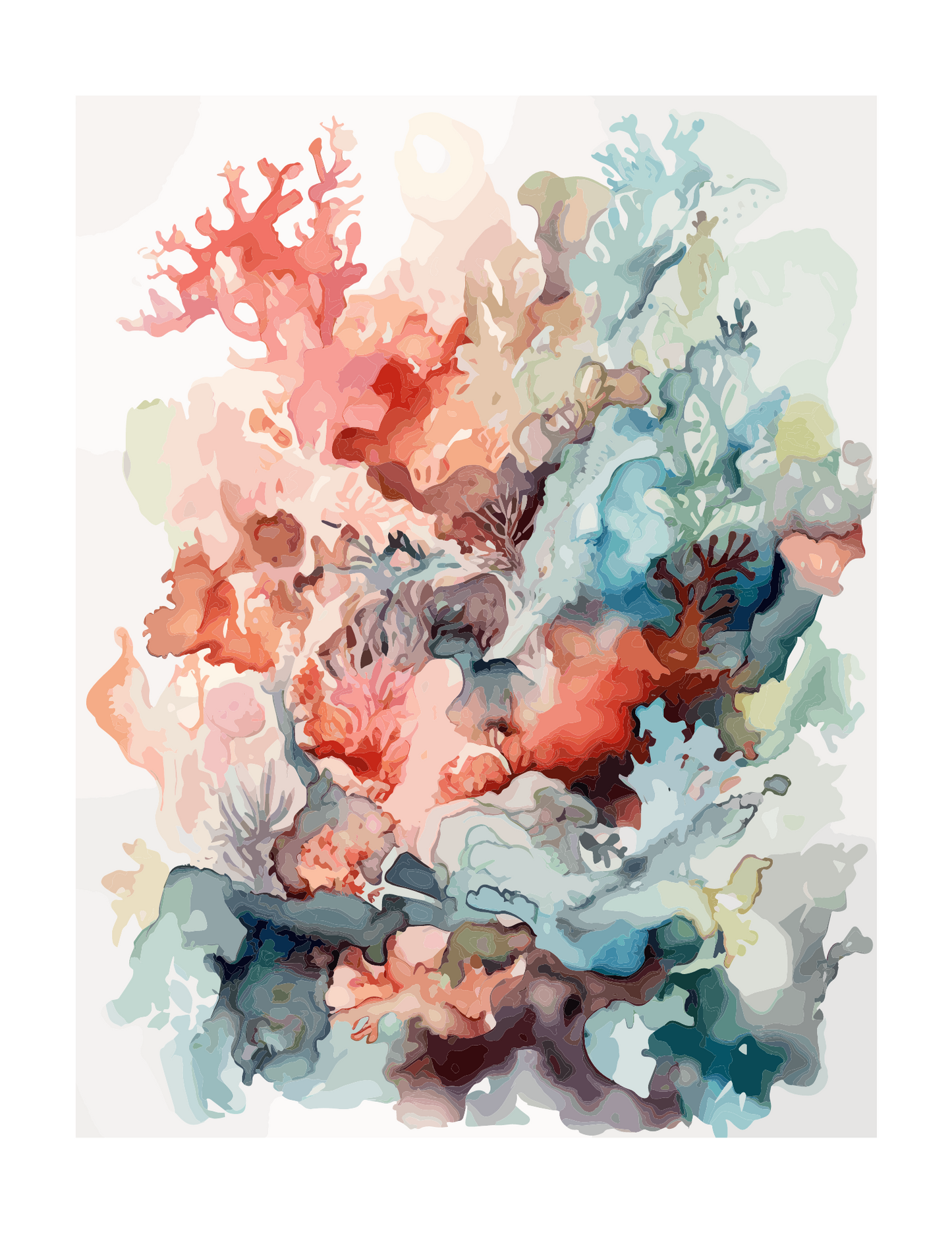 Ocean Depths Unveiled: An Inverse Adult Coloring Book for Mindfulness and Stress Relief