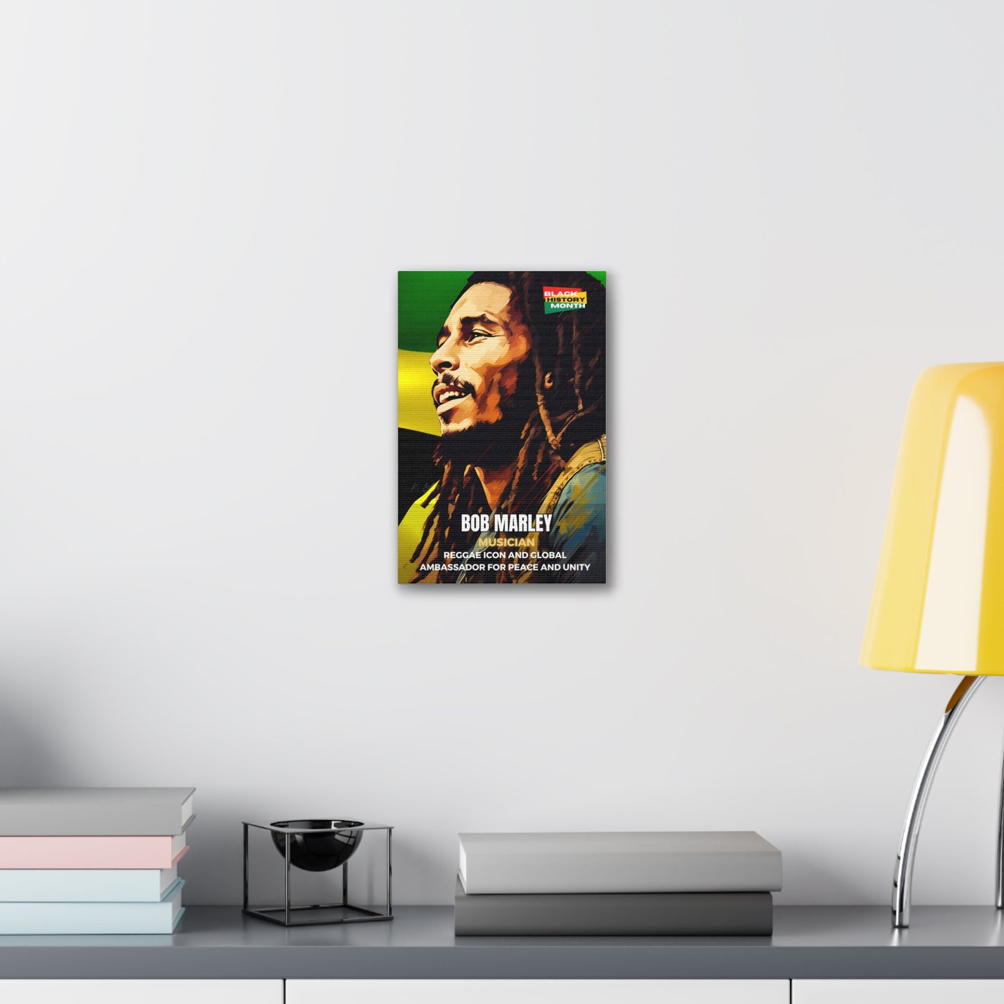 Black History Month Canvas Wall Art / Bob Marley / Poet / AI Art / Multiple Sizes / Large Wall Art / Popular Art Decor / Trend Wall Art /