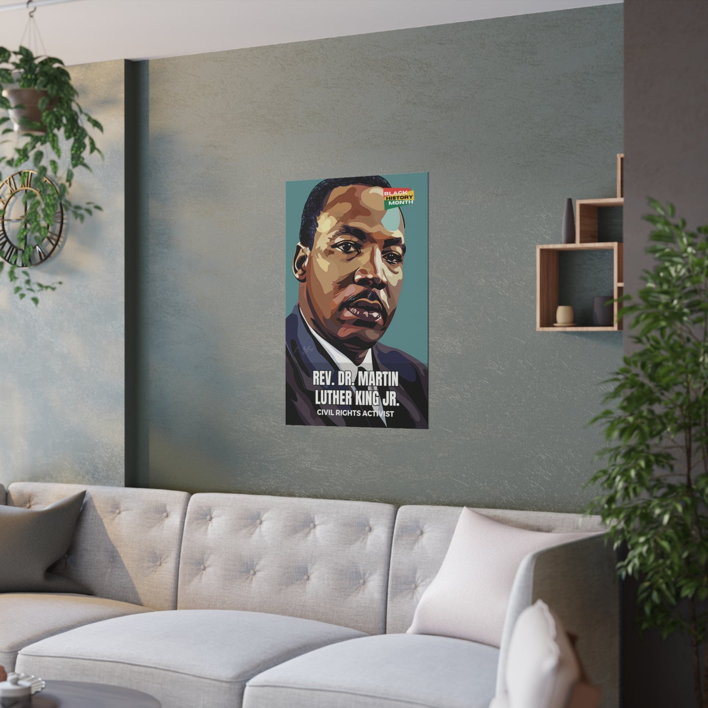 AI Generated Art  Poster Print of Dr. Martin Luther King Jr. - Educational Black History Art Enthusiasts - Cool Posters for Office or Bedroom Wall Art