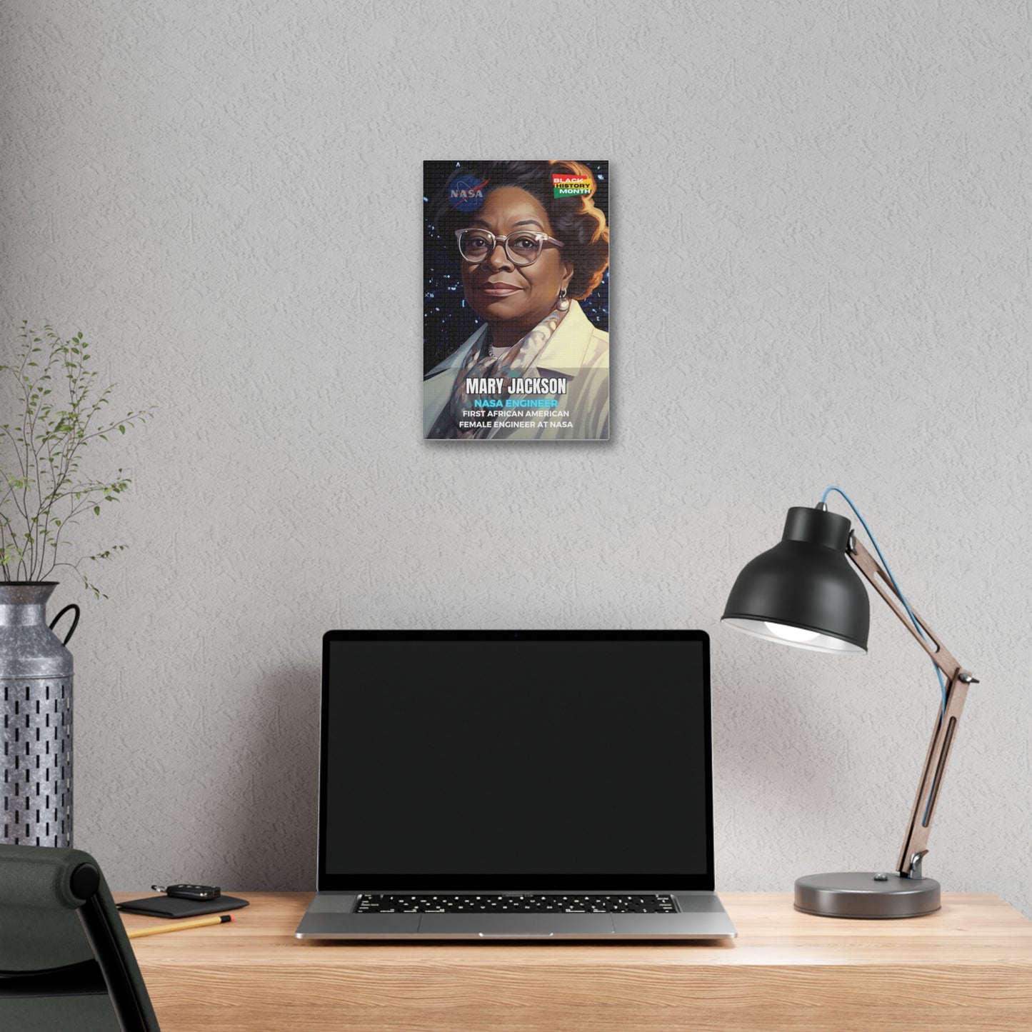 Black History Month Canvas Wall Art / Mary Jackson / Poet / AI Art / Multiple Sizes / Large Wall Art / Popular Art Decor / Trend Wall Art /