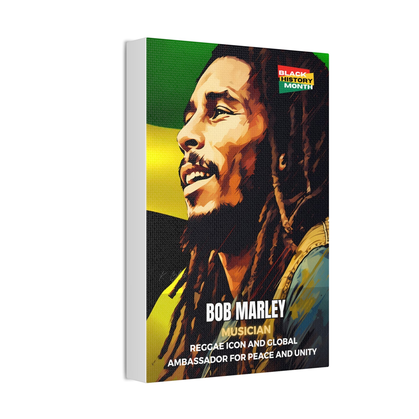 Black History Month Canvas Wall Art / Bob Marley / Poet / AI Art / Multiple Sizes / Large Wall Art / Popular Art Decor / Trend Wall Art /