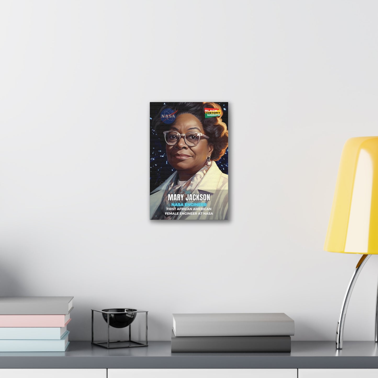 Black History Month Canvas Wall Art / Mary Jackson / Poet / AI Art / Multiple Sizes / Large Wall Art / Popular Art Decor / Trend Wall Art /