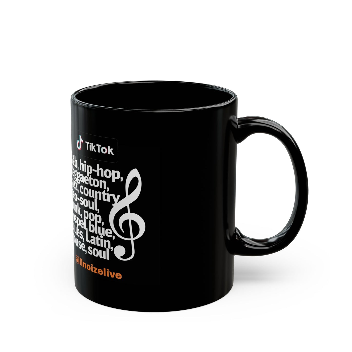 107.5 ILLNOIZE LIVE Black Mug (11oz)