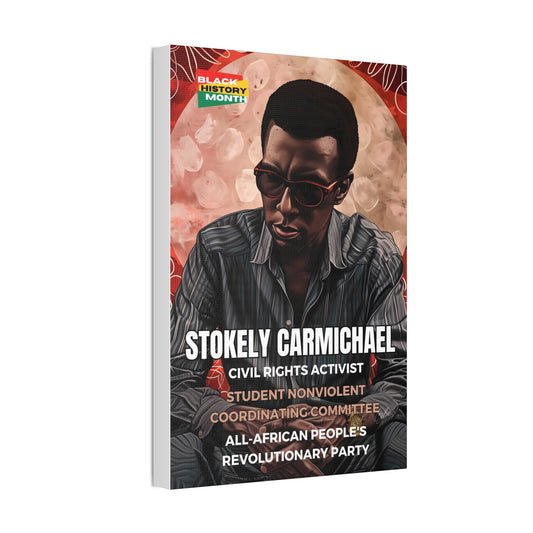 Black History Month Canvas Wall Art / Stokely Carmichael / Poet / AI Art / Multiple Sizes / Large Wall Art / Popular Art Decor / Trend Wall Art /