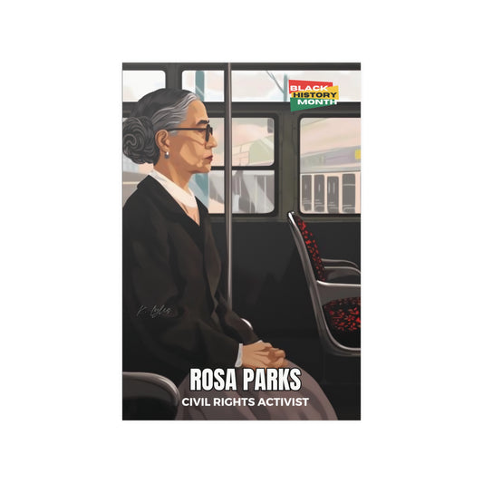 AI Generated Art  Poster Print of Rosa Parks - Educational Black History Art Enthusiasts - Cool Posters for Office or Bedroom Wall Art