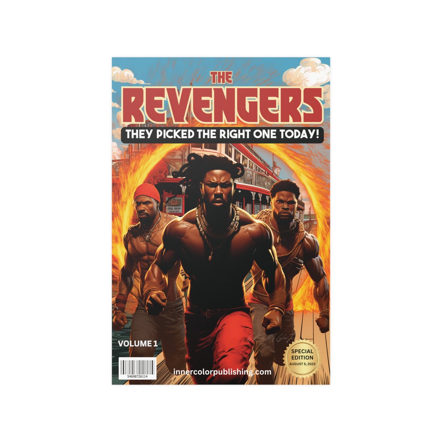 AI Generated Art  Poster Print of Montgomery Brawl - The Revengers - Cool Posters for Office or Bedroom Wall Art