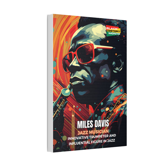 Black History Month Canvas Wall Art / Miles Davis / Poet / AI Art / Multiple Sizes / Large Wall Art / Popular Art Decor / Trend Wall Art /