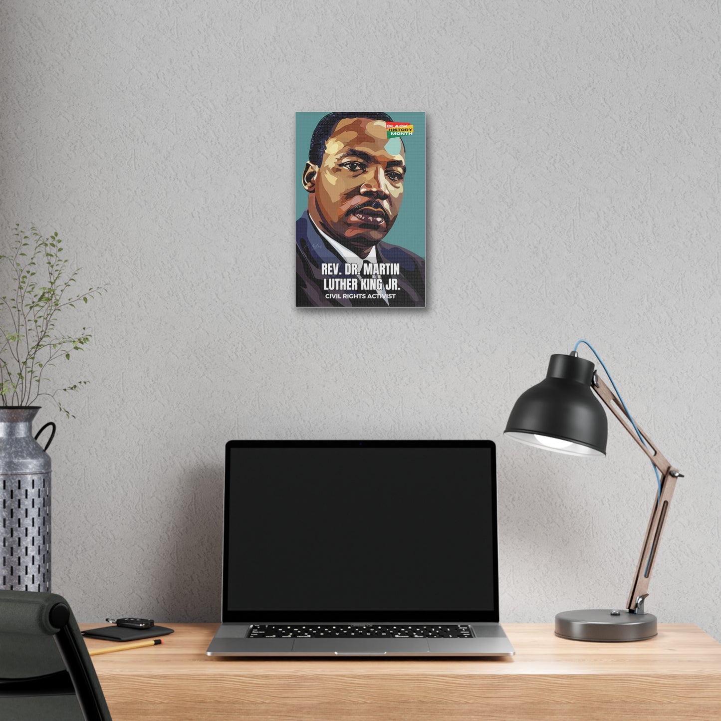 Black History Month Canvas Wall Art / Dr. Martin Luther King Jr. / Poet / AI Art / Multiple Sizes / Large Wall Art / Popular Art Decor / Trend Wall Art /