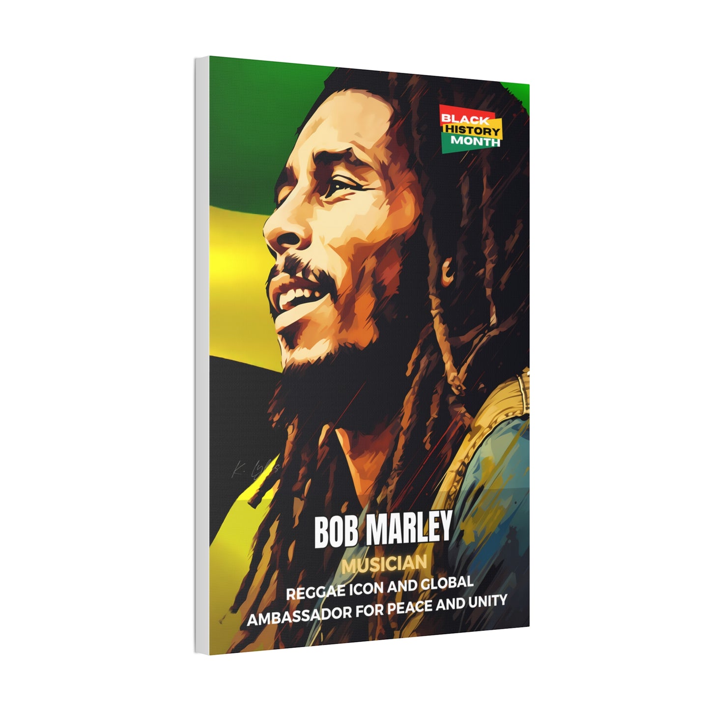 Black History Month Canvas Wall Art / Bob Marley / Poet / AI Art / Multiple Sizes / Large Wall Art / Popular Art Decor / Trend Wall Art /