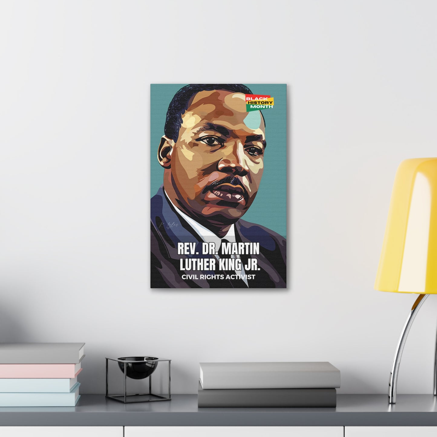 Black History Month Canvas Wall Art / Dr. Martin Luther King Jr. / Poet / AI Art / Multiple Sizes / Large Wall Art / Popular Art Decor / Trend Wall Art /