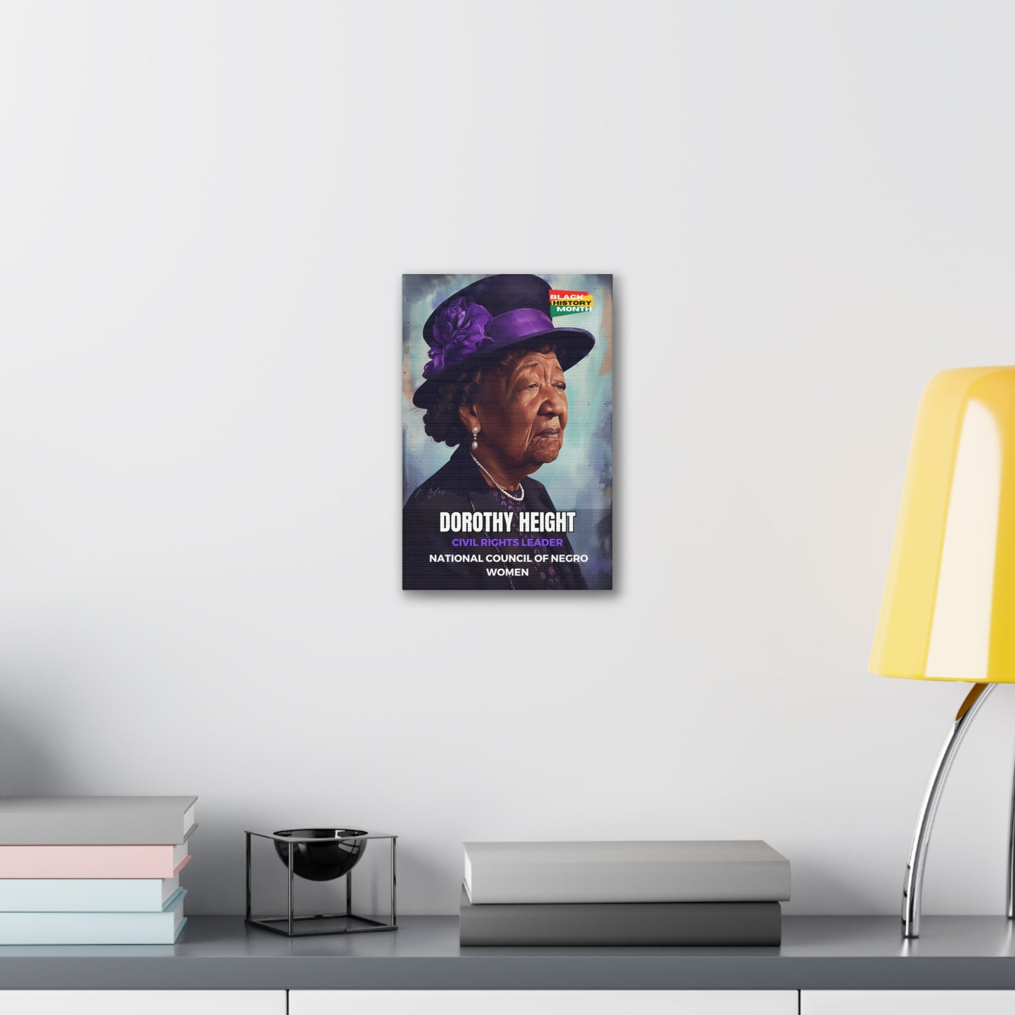 Black History Month Canvas Wall Art / Dorothy Height / Poet / AI Art / Multiple Sizes / Large Wall Art / Popular Art Decor / Trend Wall Art /