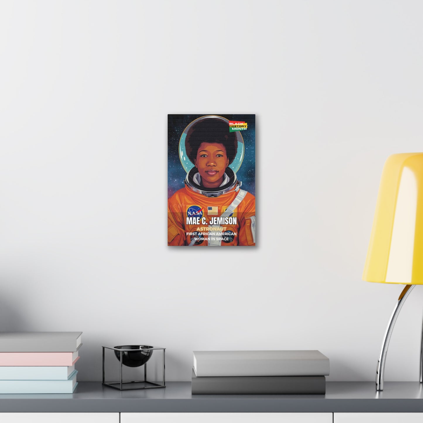 Black History Month Canvas Wall Art / Mae Jemison / Poet / AI Art / Multiple Sizes / Large Wall Art / Popular Art Decor / Trend Wall Art /