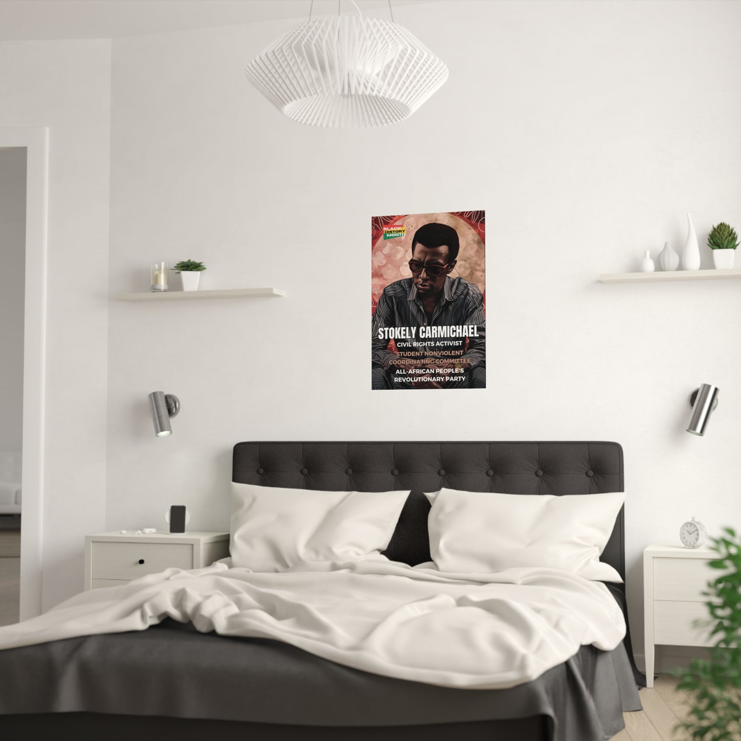 AI Generated Art  Poster Print of Stokely Carmichael - Educational Black History Art Enthusiasts - Cool Posters for Office or Bedroom Wall Art