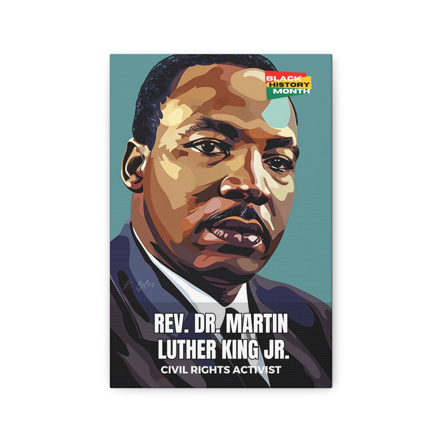 Black History Month Canvas Wall Art / Dr. Martin Luther King Jr. / Poet / AI Art / Multiple Sizes / Large Wall Art / Popular Art Decor / Trend Wall Art /