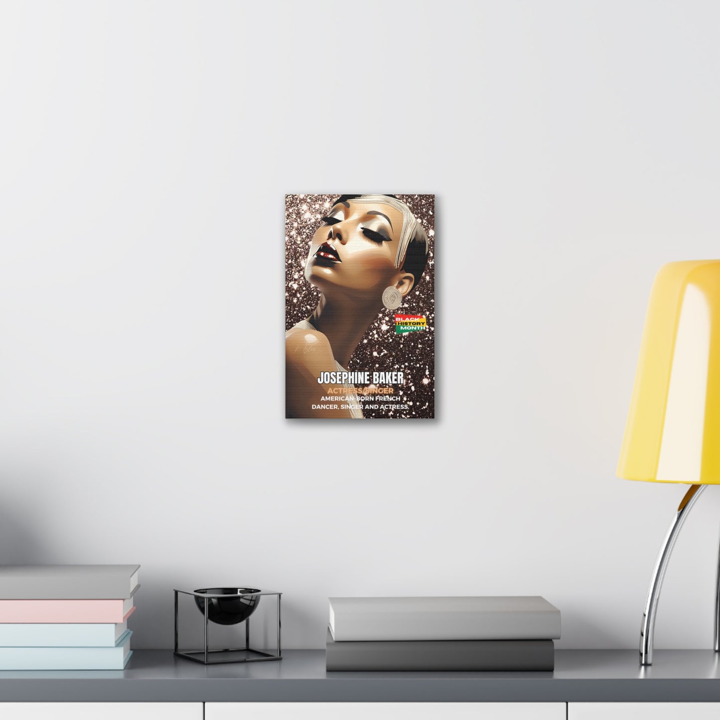 Black History Month Canvas Wall Art / Josephine Baker / Poet / AI Art / Multiple Sizes / Large Wall Art / Popular Art Decor / Trend Wall Art /