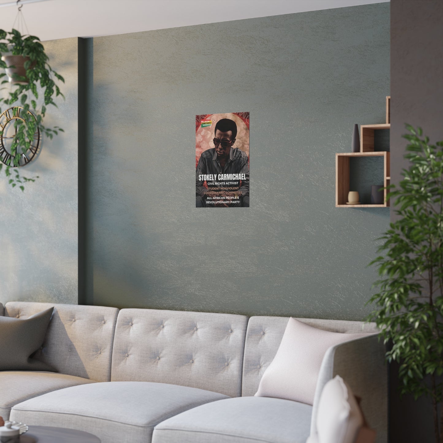 AI Generated Art  Poster Print of Stokely Carmichael - Educational Black History Art Enthusiasts - Cool Posters for Office or Bedroom Wall Art