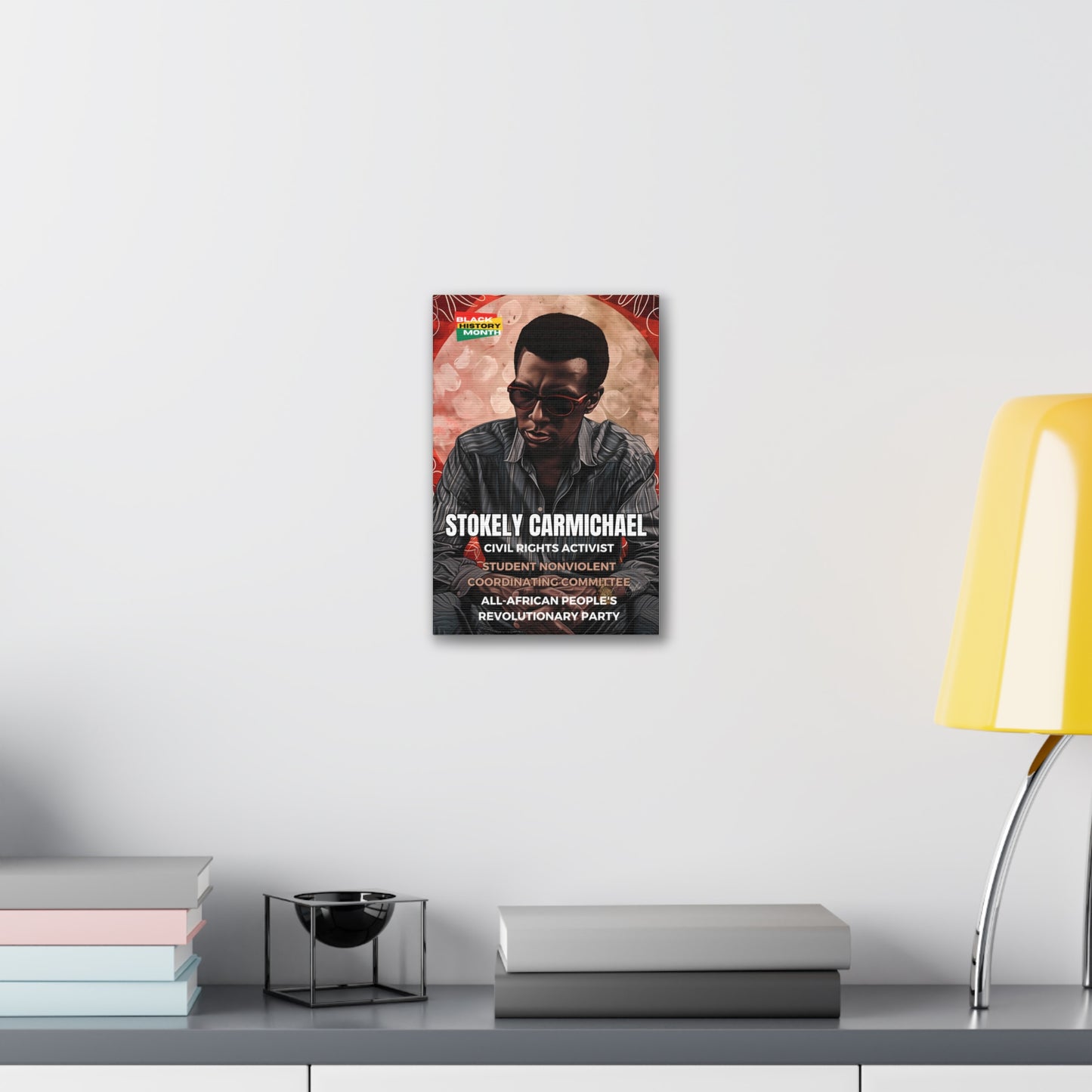 Black History Month Canvas Wall Art / Stokely Carmichael / Poet / AI Art / Multiple Sizes / Large Wall Art / Popular Art Decor / Trend Wall Art /