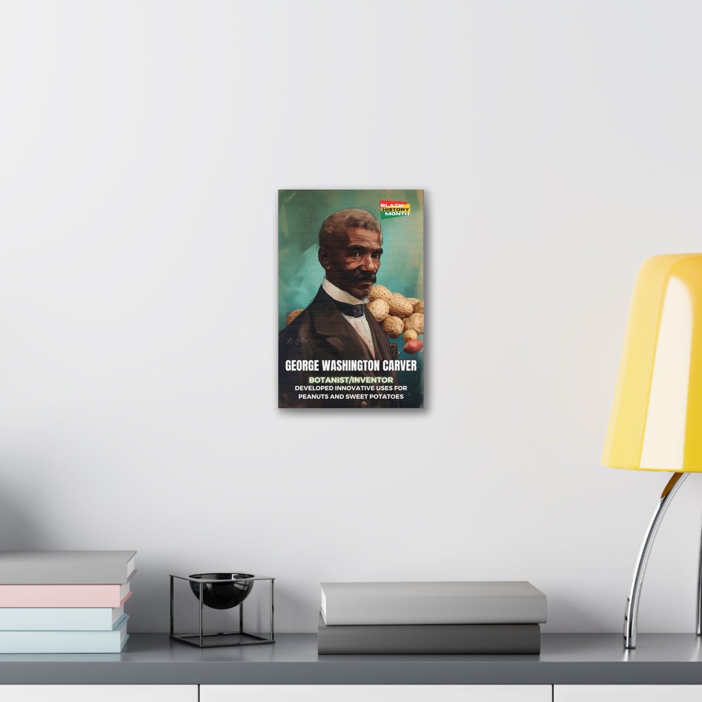 Black History Month Canvas Wall Art / George Washington Carver / Poet / AI Art / Multiple Sizes / Large Wall Art / Popular Art Decor / Trend Wall Art /