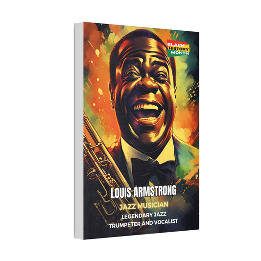 Black History Month Canvas Wall Art / Louis Armstrong / Poet / AI Art / Multiple Sizes / Large Wall Art / Popular Art Decor / Trend Wall Art /