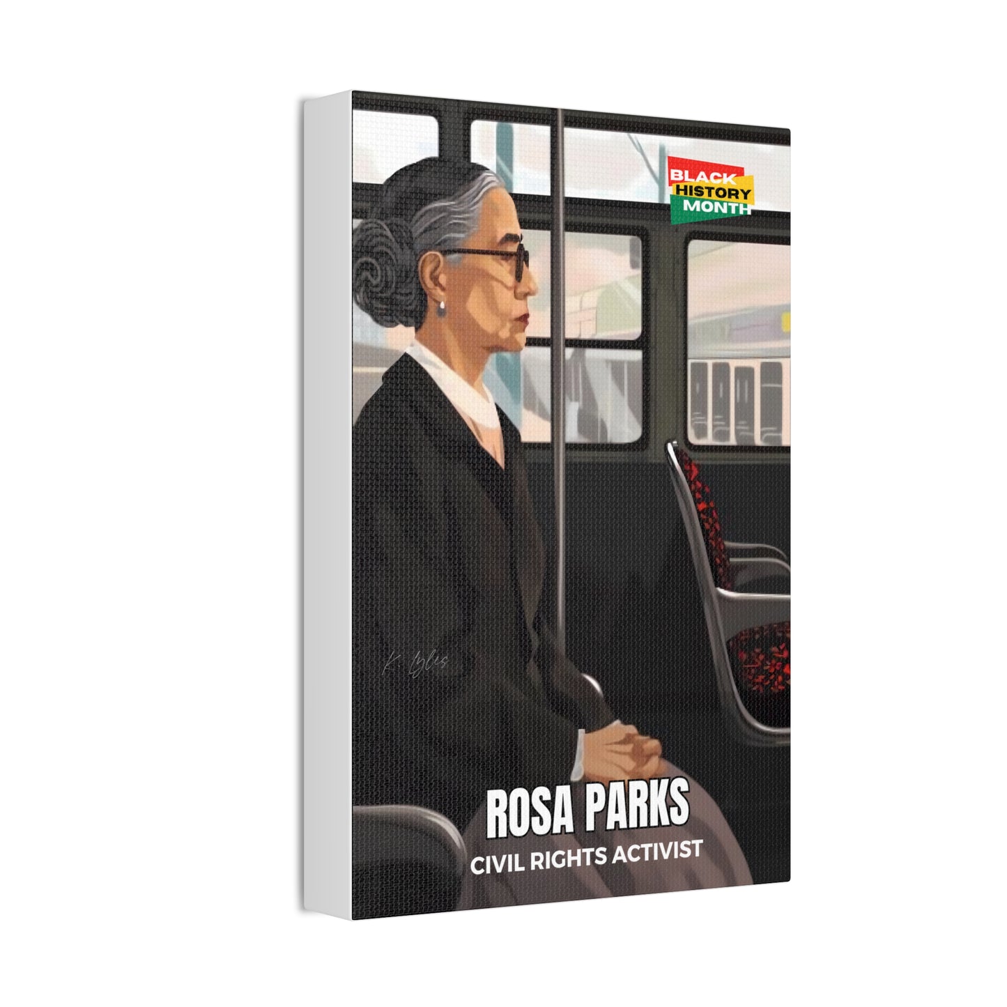 Black History Month Canvas Wall Art / Rosa Parks / Poet / AI Art / Multiple Sizes / Large Wall Art / Popular Art Decor / Trend Wall Art /