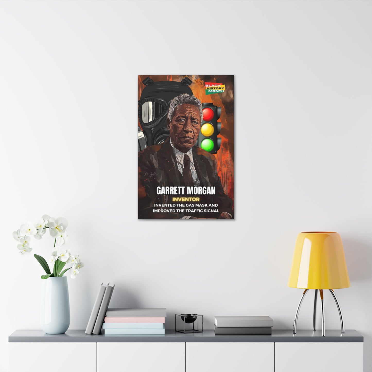 Black History Month Canvas Wall Art / Garrett Morgan / Poet / AI Art / Multiple Sizes / Large Wall Art / Popular Art Decor / Trend Wall Art /