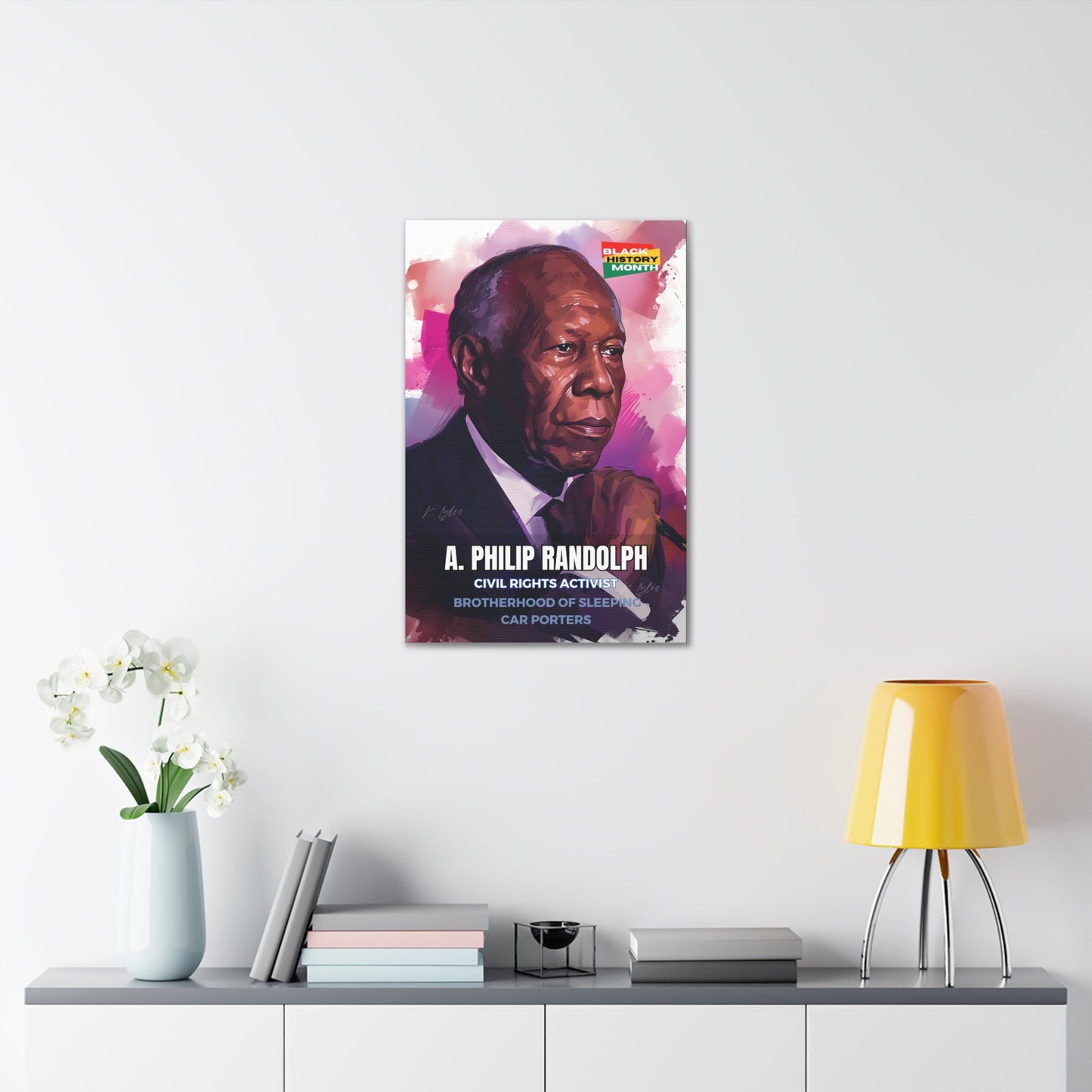 Black History Month Canvas Wall Art / A. Philip Randolph / Poet / AI Art / Multiple Sizes / Large Wall Art / Popular Art Decor / Trend Wall Art /