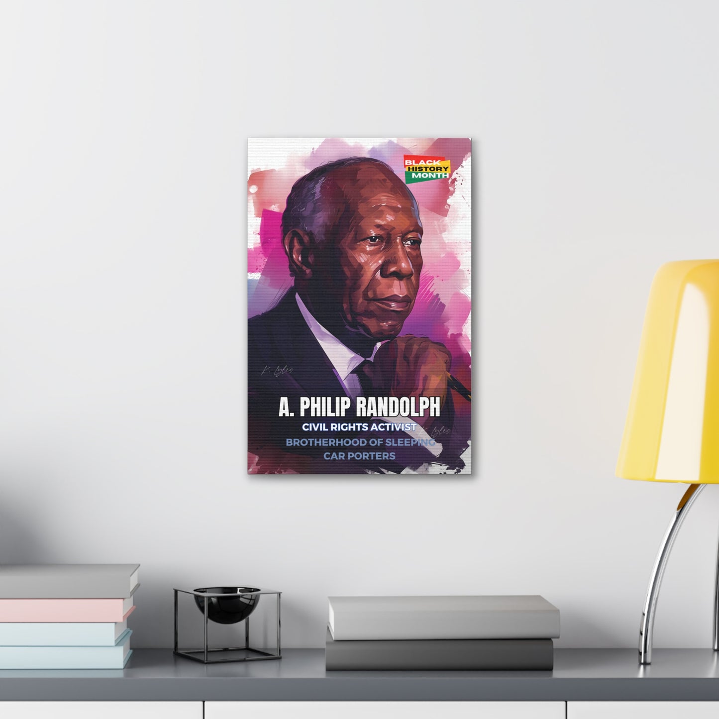 Black History Month Canvas Wall Art / A. Philip Randolph / Poet / AI Art / Multiple Sizes / Large Wall Art / Popular Art Decor / Trend Wall Art /