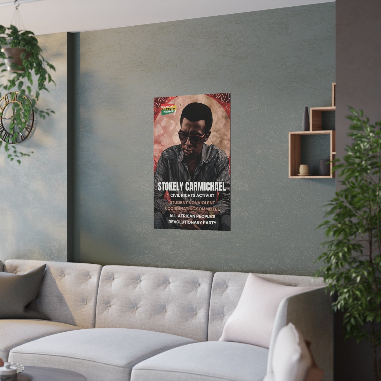 AI Generated Art  Poster Print of Stokely Carmichael - Educational Black History Art Enthusiasts - Cool Posters for Office or Bedroom Wall Art