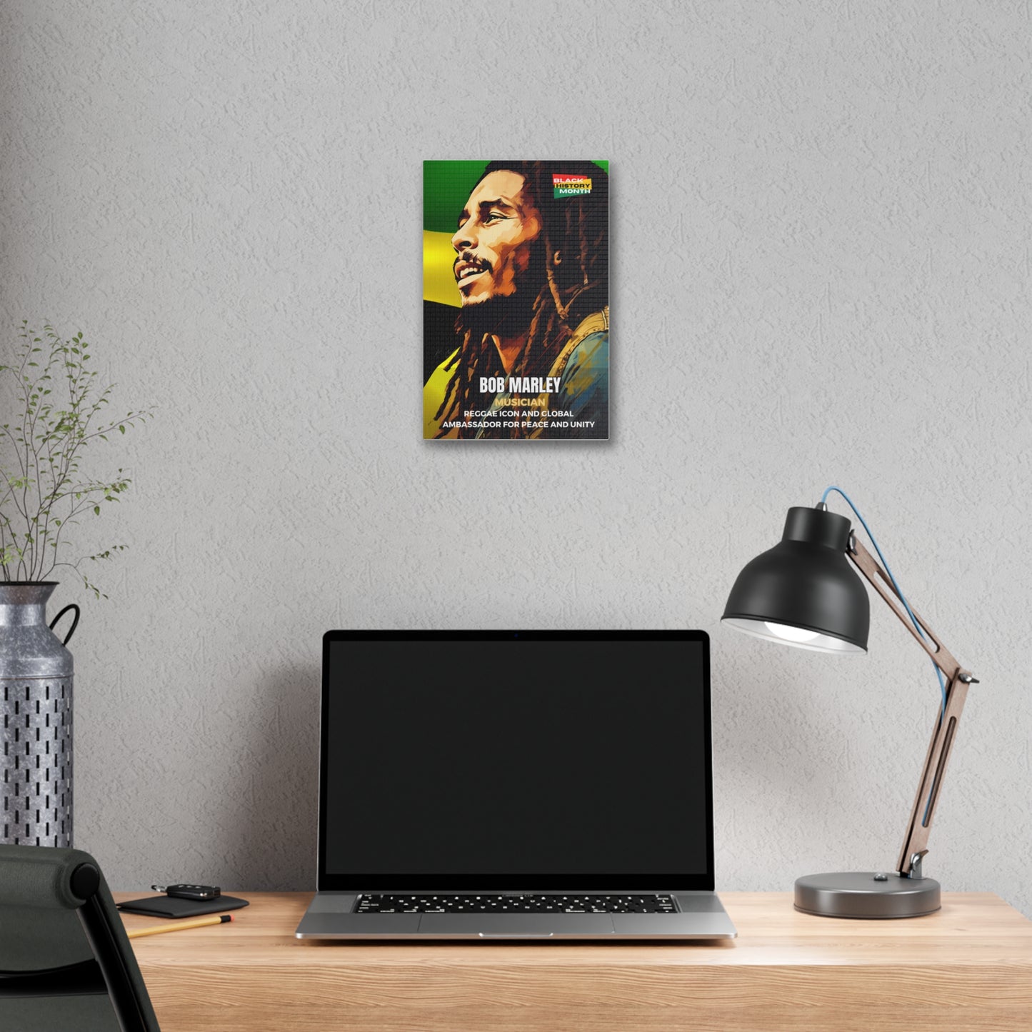 Black History Month Canvas Wall Art / Bob Marley / Poet / AI Art / Multiple Sizes / Large Wall Art / Popular Art Decor / Trend Wall Art /