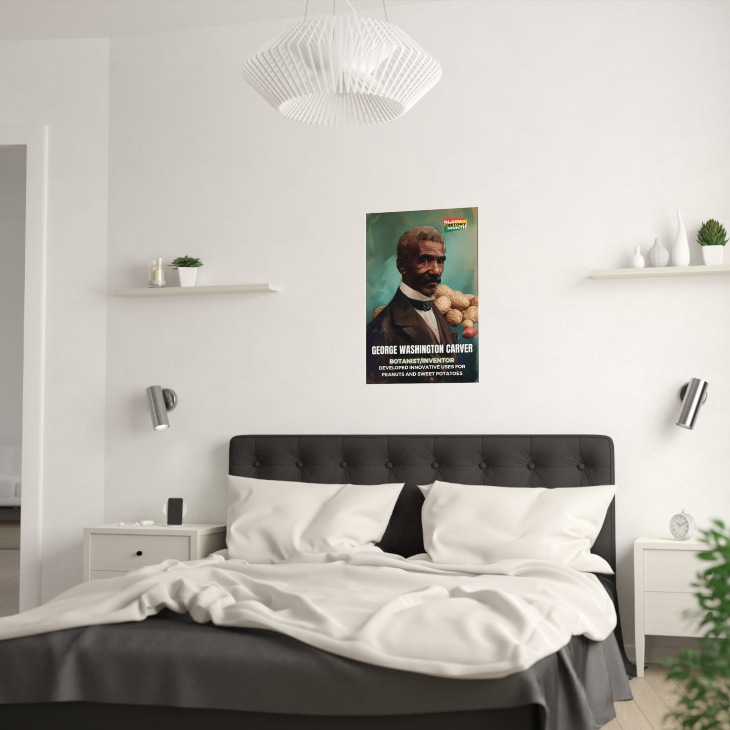 AI Generated Art  Poster Print of George Washington Carver - Educational Black History Art Enthusiasts - Cool Posters for Office or Bedroom Wall Art