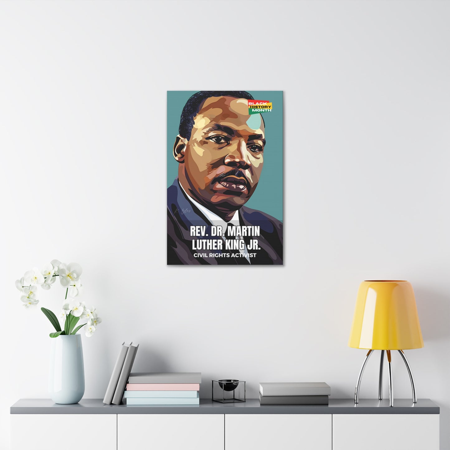 Black History Month Canvas Wall Art / Dr. Martin Luther King Jr. / Poet / AI Art / Multiple Sizes / Large Wall Art / Popular Art Decor / Trend Wall Art /