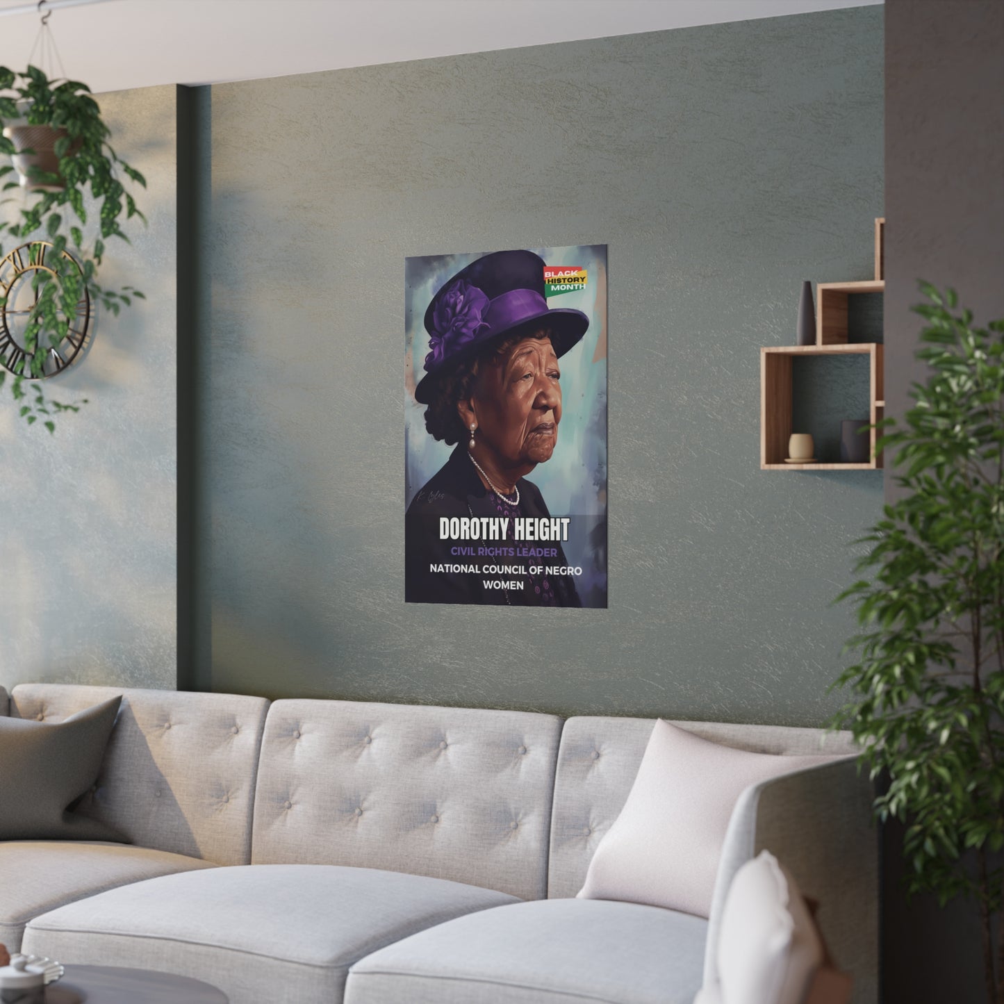 AI Generated Art  Poster Print of Dorothy Height - Educational Black History Art Enthusiasts - Cool Posters for Office or Bedroom Wall Art