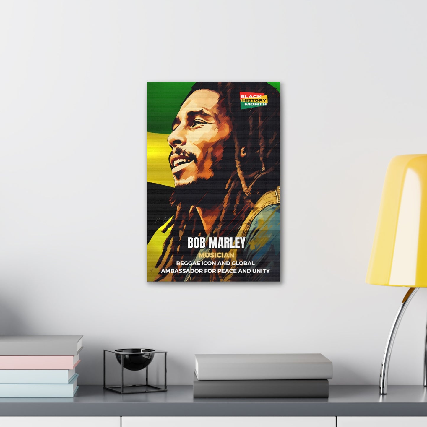 Black History Month Canvas Wall Art / Bob Marley / Poet / AI Art / Multiple Sizes / Large Wall Art / Popular Art Decor / Trend Wall Art /